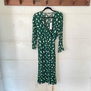 reformation green mulberry dress NWT